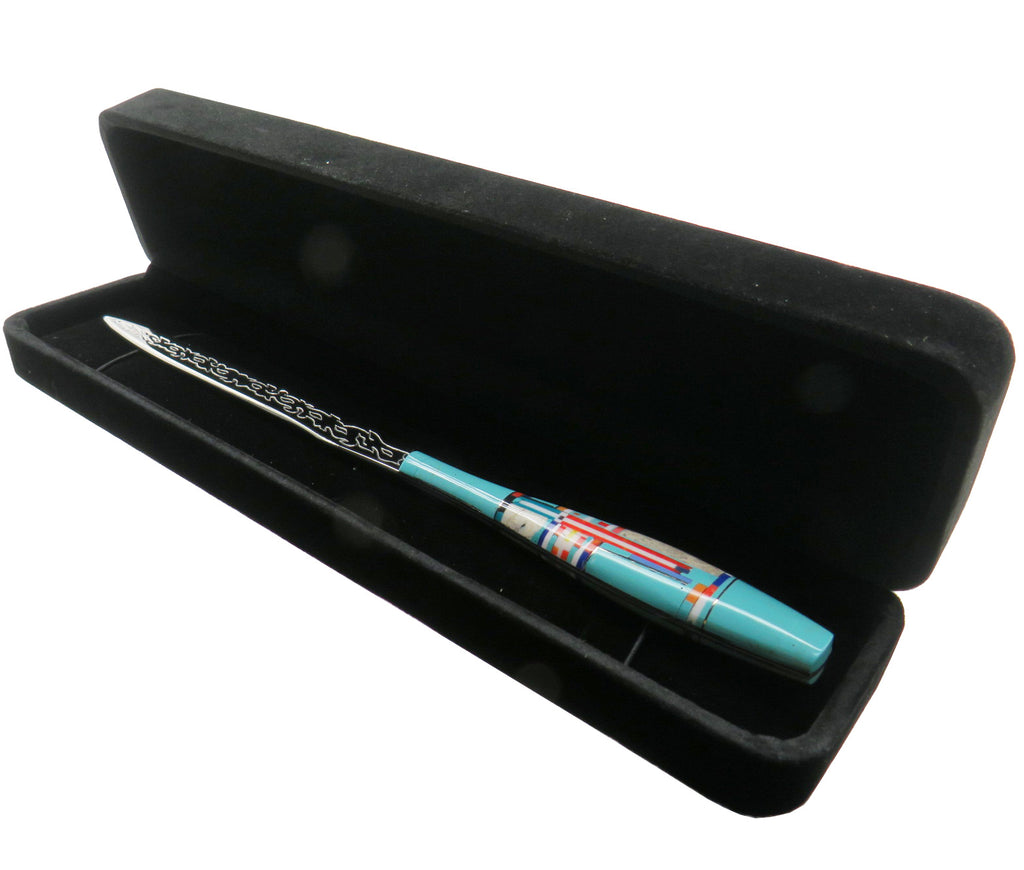 Southwestern Gemstone Inlay Letter Opener, #1-4