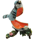 Blue Jay Jeweled Trinket Box with Austrian  Crystals #2