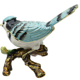 Blue Jay Jeweled Trinket Box with Austrian  Crystals #2