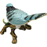 Blue Jay Jeweled Trinket Box with Austrian  Crystals #2