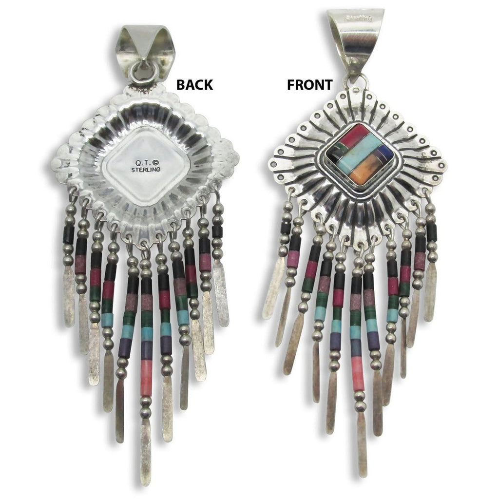 Native American Multi Stone Inlay Pendant