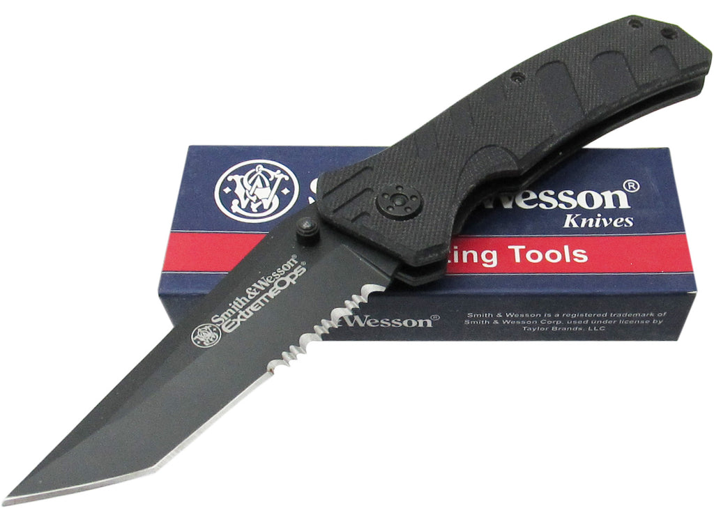 Smith Wesson CKG Extreme Ops Folder, Black Handle