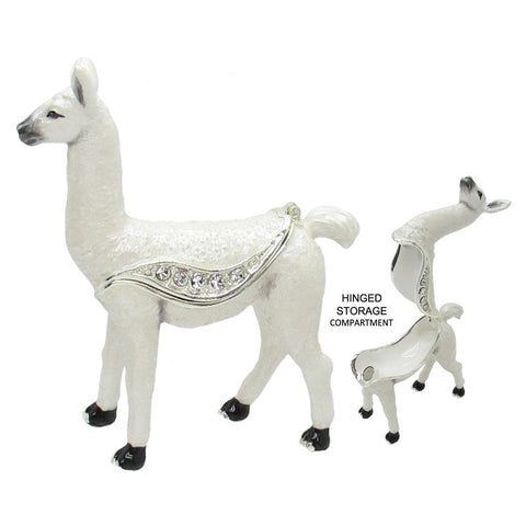 Llama Jeweled Trinket Box Austrian Crystals