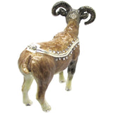 Ram Jeweled Trinket Box Austrian Crystals
