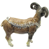 Ram Jeweled Trinket Box Austrian Crystals