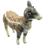 Ram Jeweled Trinket Box Austrian Crystals