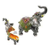 Circus Elephant Jeweled Trinket Box Austrian Crystals
