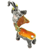 Circus Elephant Jeweled Trinket Box Austrian Crystals