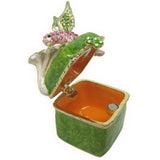 Hummingbird Jeweled Trinket Box Austrian Crystals,
