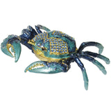 Crab Jeweled Trinket Box Austrian Crystals, Blue