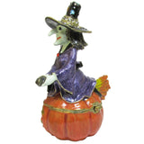 Witch Jeweled Trinket Box Austrian Crystals