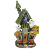 Haunted House Jeweled Trinket Box Austrian Crystals