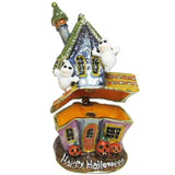 Haunted House Jeweled Trinket Box Austrian Crystals