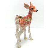 Fawn Jeweled Trinket Box Austrian Crystals