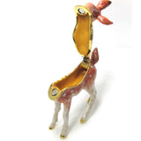Fawn Jeweled Trinket Box Austrian Crystals