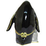 Mama Baby Penguin Jeweled Trinket Box Austrian Crystals,