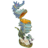 Seahorse Jeweled Trinket Box Austrian Crystals, Blue