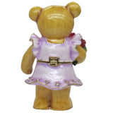 Teddy Bear Jeweled Trinket Box Austrian Crystals