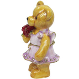 Teddy Bear Jeweled Trinket Box Austrian Crystals