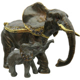Elephant Baby Jeweled Trinket Box Austrian Crystals