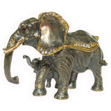 Elephant Baby Jeweled Trinket Box Austrian Crystals