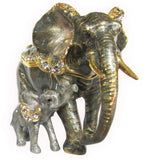 Elephant Baby Jeweled Trinket Box Austrian Crystals