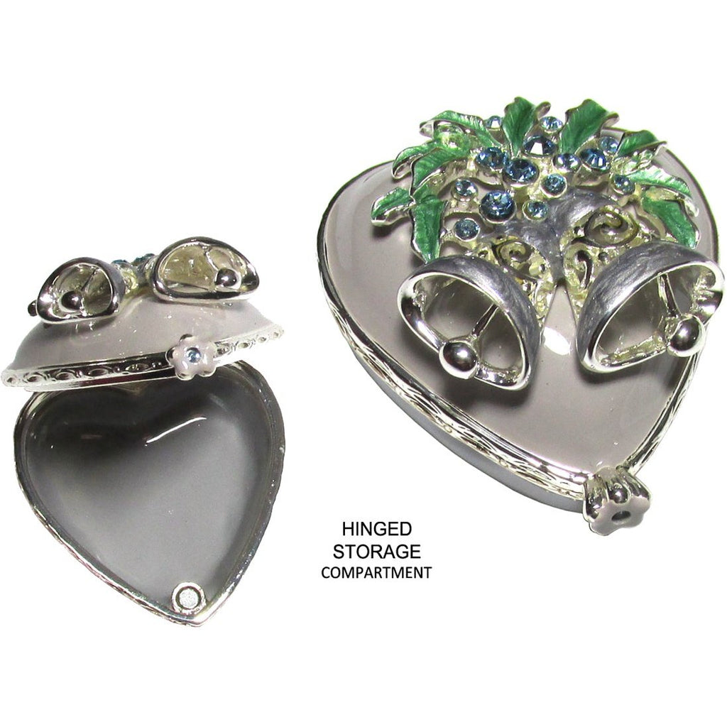Mini Heart Jeweled Trinket Box Austrian Crystals