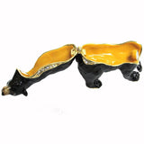 Black Bear Jeweled Trinket Box Austrian Crystals