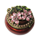 Mini Flower Jeweled Trinket Box Austrian Crystals