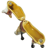 Red Fox Jeweled Trinket Box Austrian Crystals,