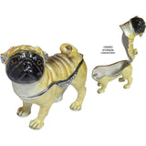 Pug Jeweled Trinket Box Austrian Crystals