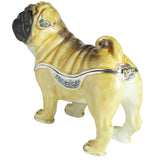 Pug Jeweled Trinket Box Austrian Crystals
