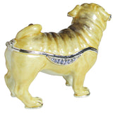 Pug Jeweled Trinket Box Austrian Crystals