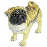 Pug Jeweled Trinket Box Austrian Crystals