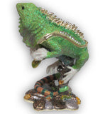 Iguana Jeweled Trinket Box with Austrian Crystals