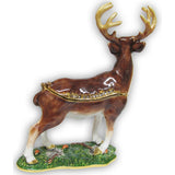 Deer Jeweled Trinket Box Austrian Crystals