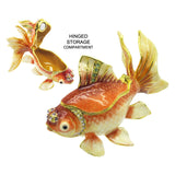 Goldfish Jeweled Trinket Box Austrian Crystals