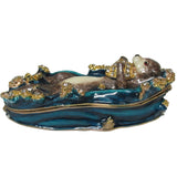 Sea Otter Jeweled Trinket Box Austrian Crystals