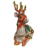 Reindeer Jeweled Trinket Box Austrian Crystals,