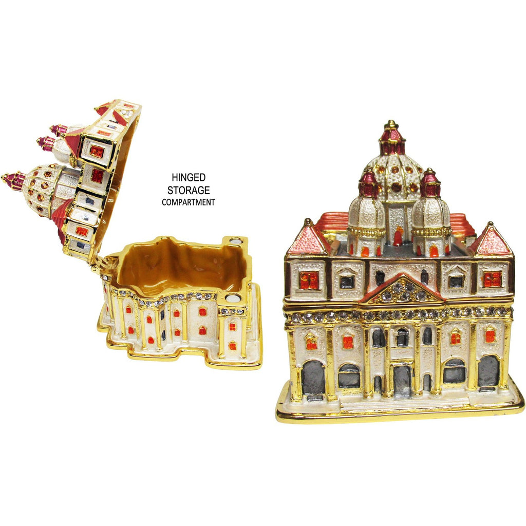 Vatican Jeweled Trinket Box Austrian Crystals
