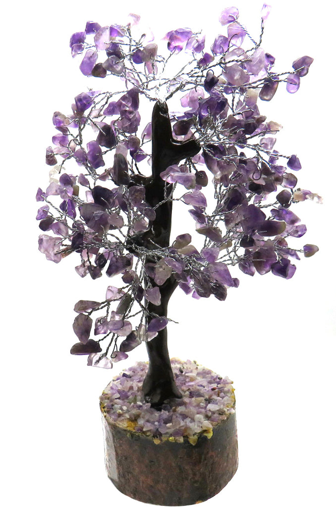 Gemstone & Wire Tree 8", Amethyst