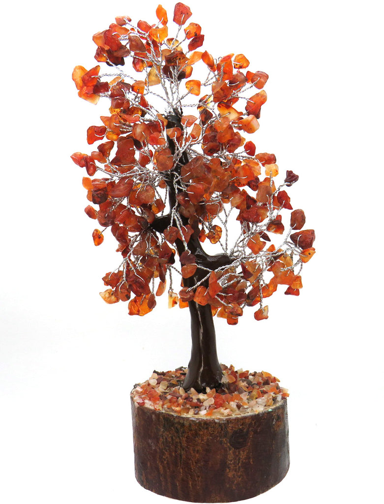 Gemstone & Wire Tree 8", Carnelian