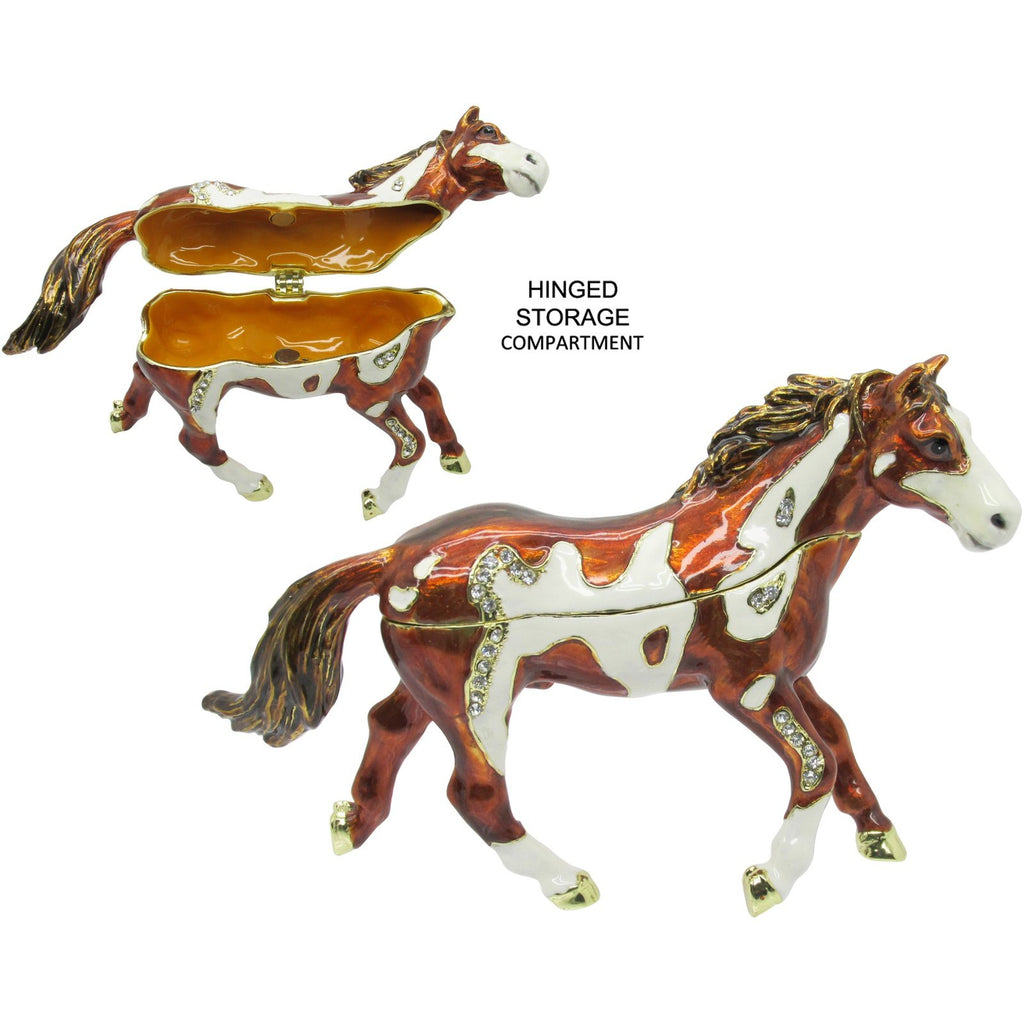 Horse Jeweled Trinket Box SWAROVSKI Crystals