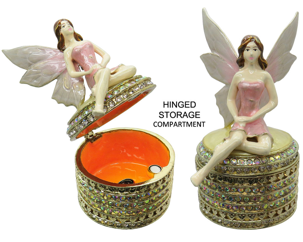 Fairy Jeweled Trinket Box SWAROVSKI Crystals