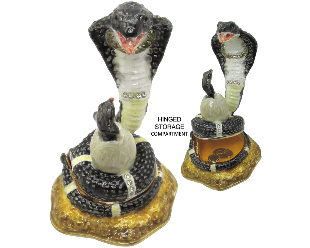 Cobra Jeweled Trinket Box SWAROVSKI Crystals,