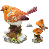 Robin Jeweled Trinket Box SWAROVSKI Crystals