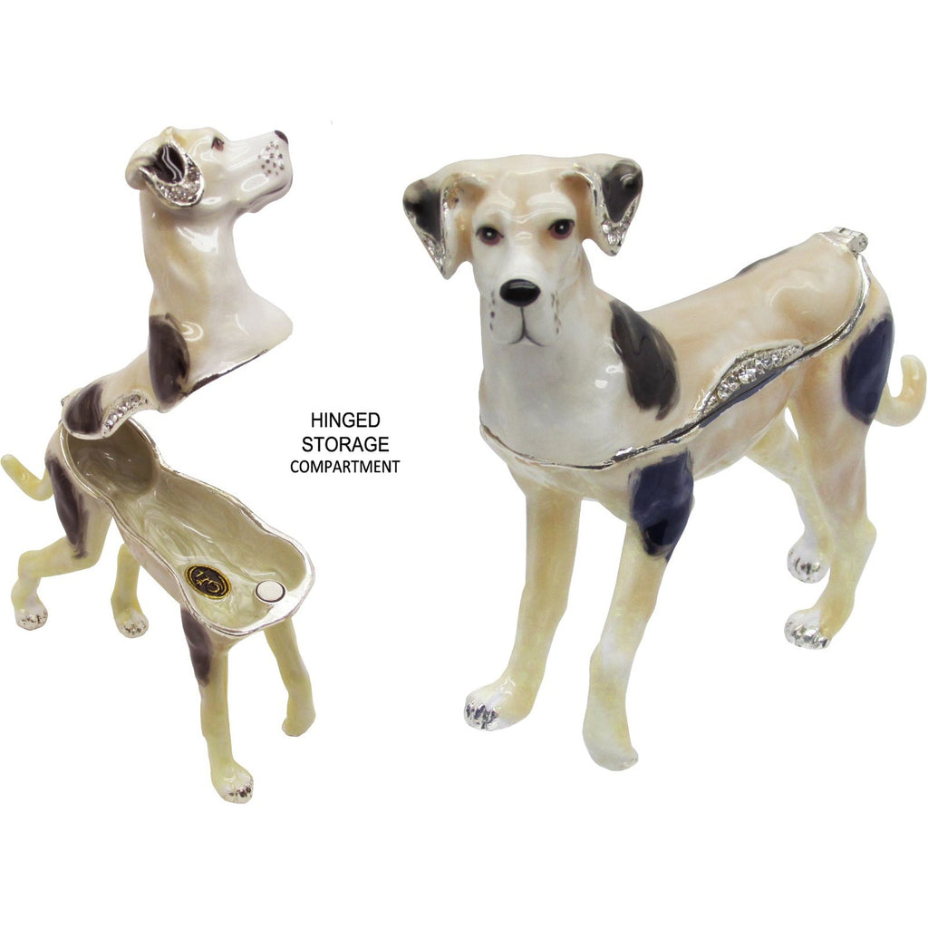 Tosa Dog Jeweled Trinket Box SWAROVSKI Crystals