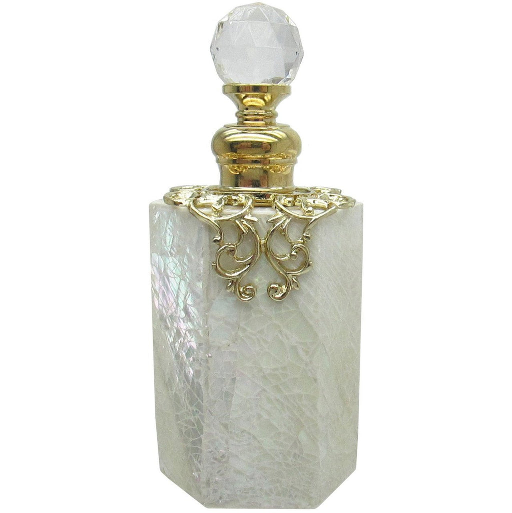 Perfume Bottle, Abalone Shell Gold accents