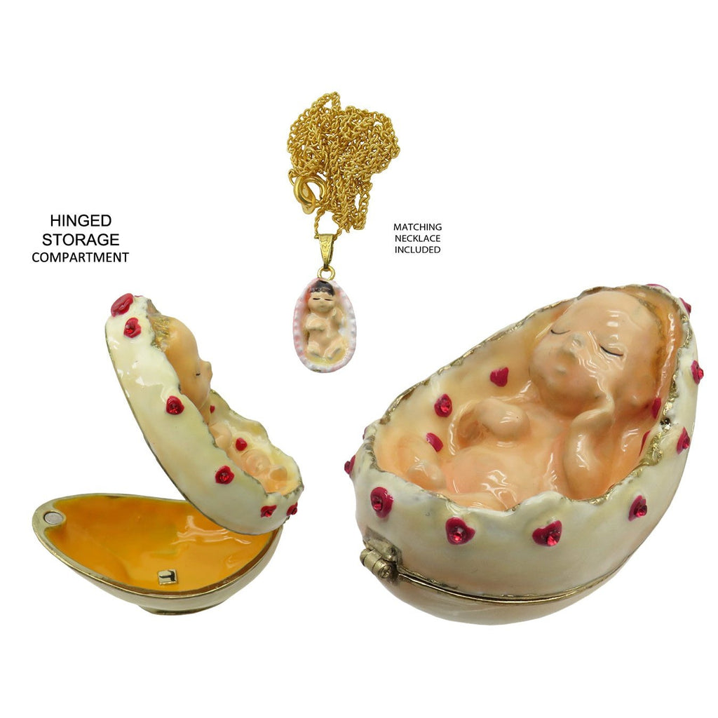 Baby in Egg Jeweled Trinket Box | CMG Gifts & Collectibles