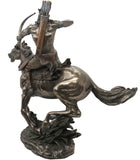 Cold Cast Bronze Sculpture, Mohican Warrior on Horseback